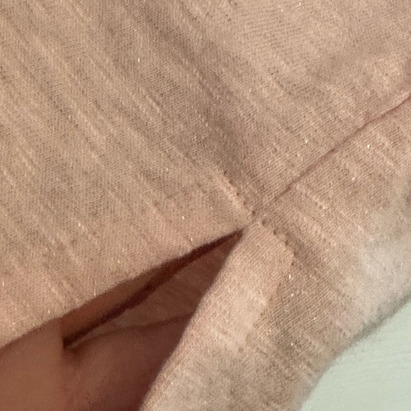 Talbots Cotton Light Pink Short Sleeve V-Neck Tee - Picture 4 of 7